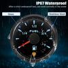 ZMFJH Pointer 2" 52MM Fuel Level Gauge with Warning 7 Color Light Auto Car Boat 0-190 Ohm Fuel Level Sensor 100-550MM Optional