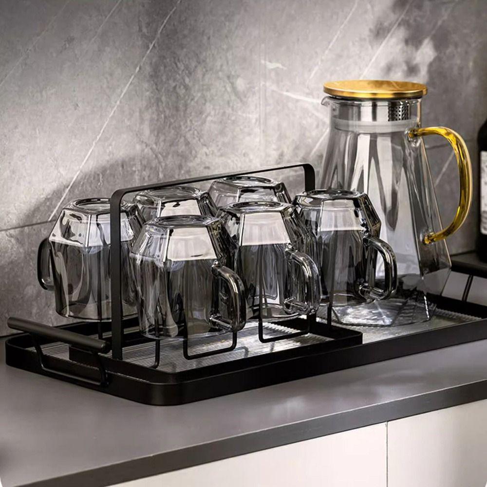 Thicken Acrylic Serving Tray Leak-proof Kitchen Countertop Organizer Clear Serving Platters  Party