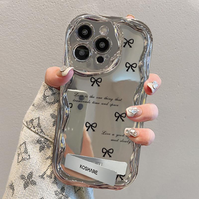 

Подходит для чехла для мобильного телефона Apple 15promax Iphone14 Кронштейн-бант 13/12 Посеребренный 11 Мягкий с полной защитой X iphone 12 mini