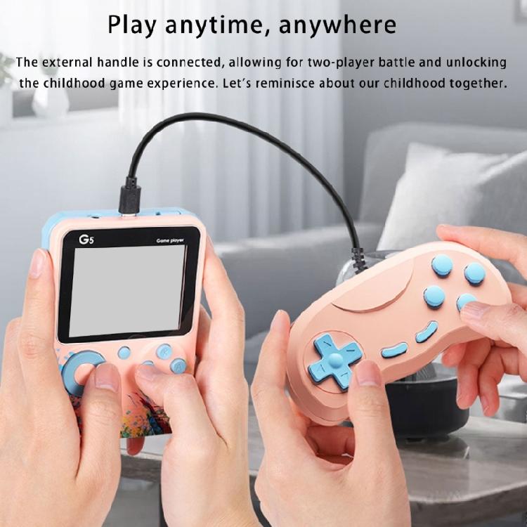 Handheld Multiple Game Device 500 Classical Titles Build in Rechargeable Battery Ergonomic Strong ABS Body for All Ages