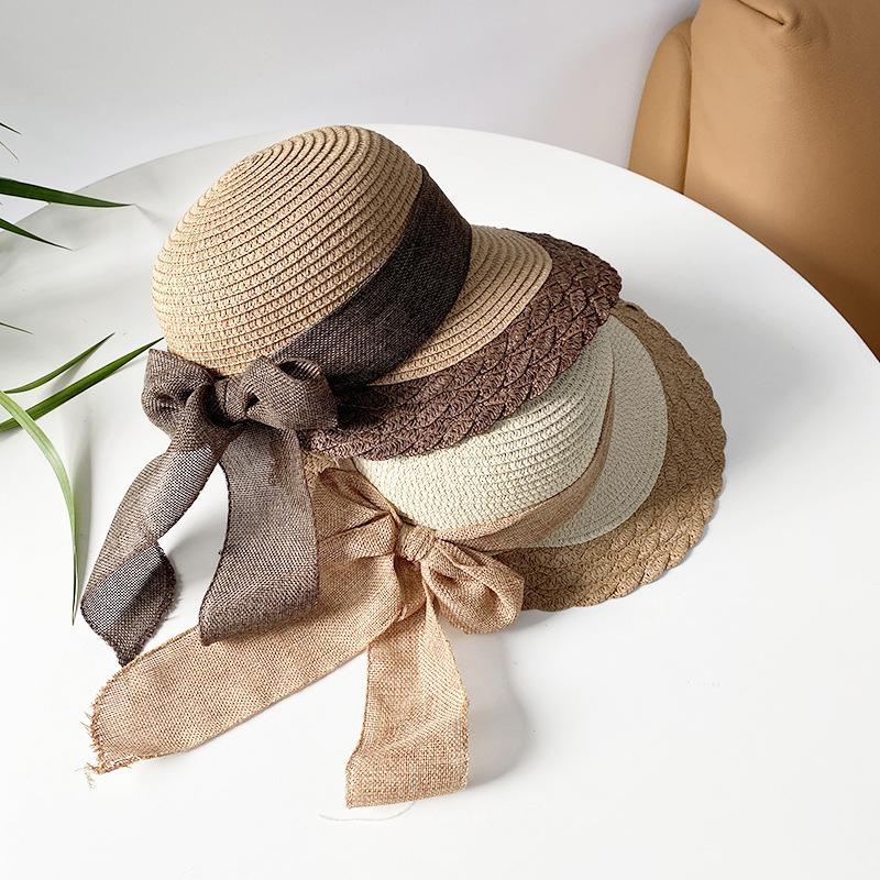 Versatile Style Hat Straw Woven Exquisite Brim Womens Hatscaps Sunshade