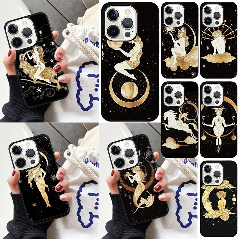 Astrology Tarot Cards Phone Case For iPhone 17 Air 15 16e 14 13 Pro Max Coque 12 11 Pro Max PLUS cover