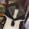 Square Scarf Handmade Shawl Headscarf Curling Geometric Striped Temperament Women'S Professional Square Silk Sunscreen New 90Cm