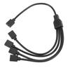ARGB Splitter Cable 1 To 4 Female To Female 5V 3 Pin RGB Splitter Extension Cable for Computer Chassis CPU Cooler and