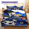 BLUE LOCK Pattern Bedding,Quilt Set Quilt Cover Pillowcase Home Birthday Gift (1 * Duvet Cover + 2 * Pillowcase, Without Core)