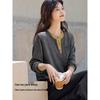 XWI Women's Faux Two-Piece Colorblock Knit Sweater