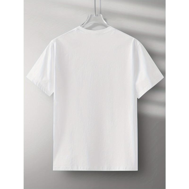 Men'S Casual Short-Sleeve Round Neck T-Shirt Featuring a Silhouette of a Japanese Torii Gate, Made from Micro-Elastic Knitted Fabric