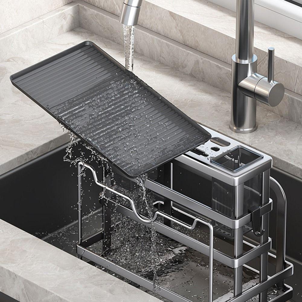 Wall Mounted Utensil Drying Rack Large Capacity Knives Rack Cutting Board Holder  for Kitchen