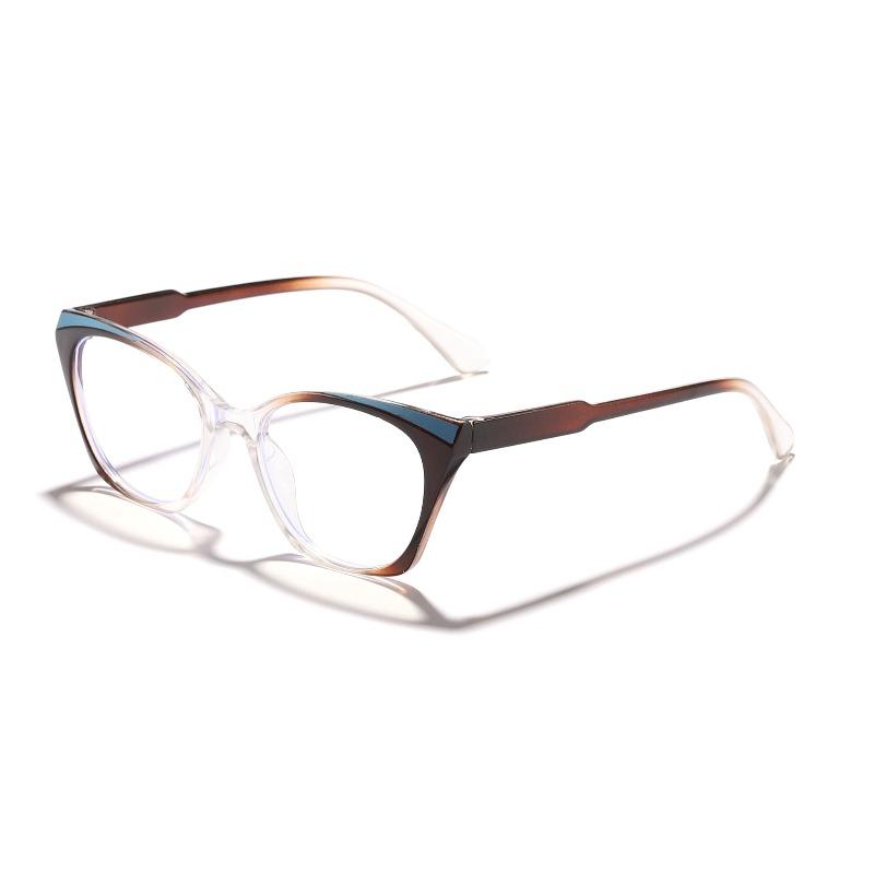 Fashion Cat's Eye Collide Color Anti Blue Light Glasses Men Women Retro PC Frame Outdoor Travel Party Eyeglasses