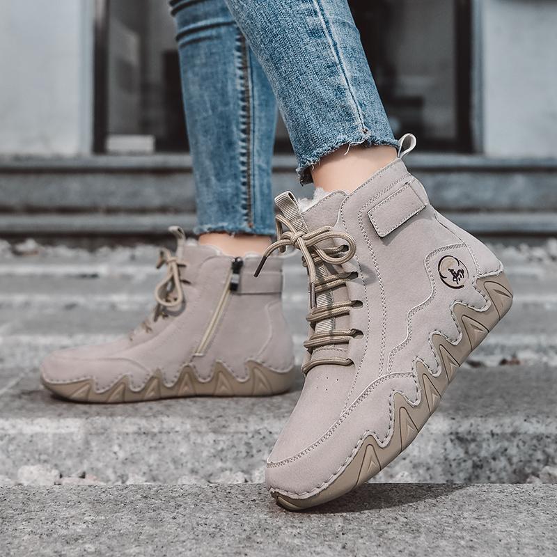 Luxury Brand Women Ankle Boots Designer Warm Women Snow Boots with Fur Non-slip High Top Work Shoes Comfortable Cotton Boots