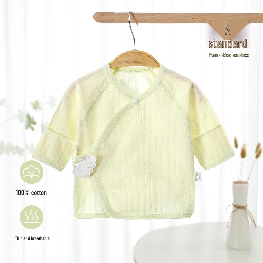 Ultra-Thin Pure Cotton Baby Summer Pajamas - Monk Suit Top for Newborns