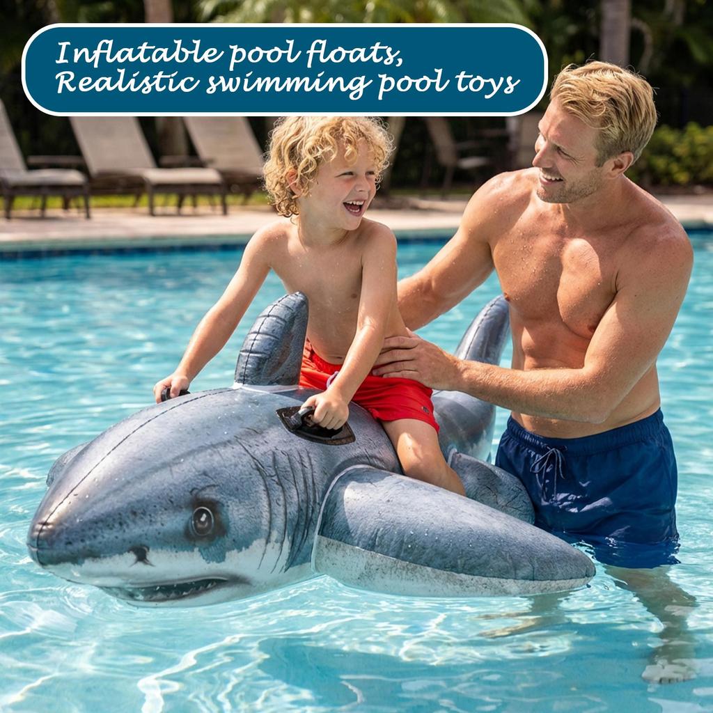 Inflatable Pool Float, Realistic Pool Toy With Handles, Summer Water Floats For Adults & Kids, Beach & Pool Party Decorations
