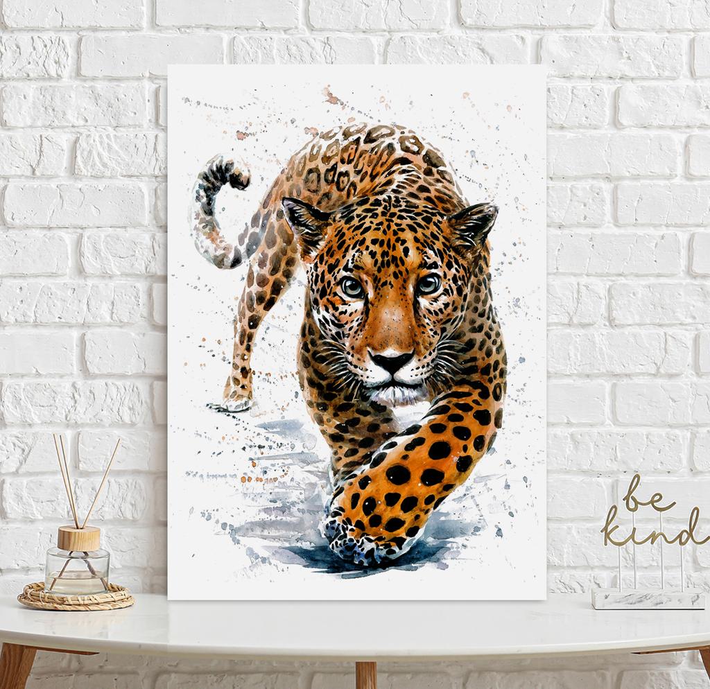 Poster Leopard Illustration Print Watercolor