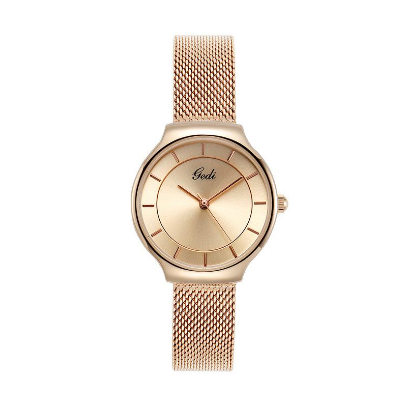 Women'S Simple Temperament Niche Quartz Watch Ultra-Thin Mesh Strap Watch Fashion