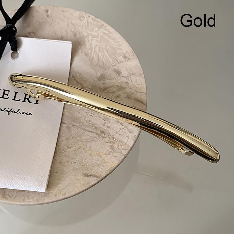 

11 см Заколка для волос одним словом Женская Металлическая Золотая Полоска Длинные Заколки Зажимы для волос Винтажные Заколки Автоматический Гладкий Пружинный Зажим Зажим для волос золотой