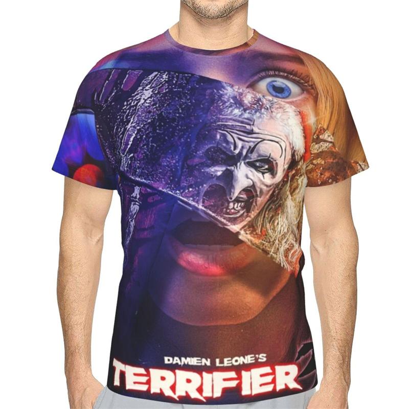 

Terrifier 3 T-shirt Horror Movie Festival Merch Black Tee Women Men Crewneck Short Sleeve Streetwear 3D Clothes Polyester Fibre 6XL