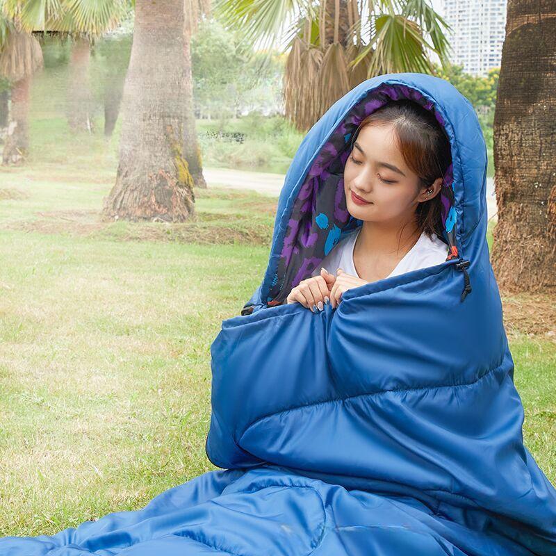 Envelope Style Capped Sleeping Bag for Spring Summer and Autumn Outdoor Travel Sleeping Bag Camping Camping Train Sleeping Bajavascript