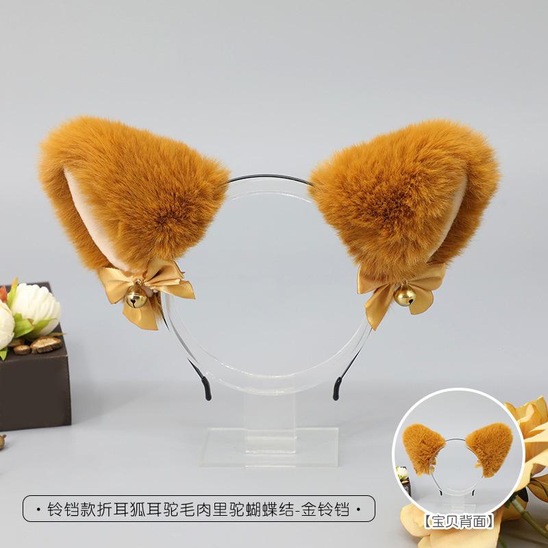 Handmade Japanese Beast Ear Headband Cute Plush Cat Ears Lolita Headdress Fox Ear Accessories Cat Ear Headband