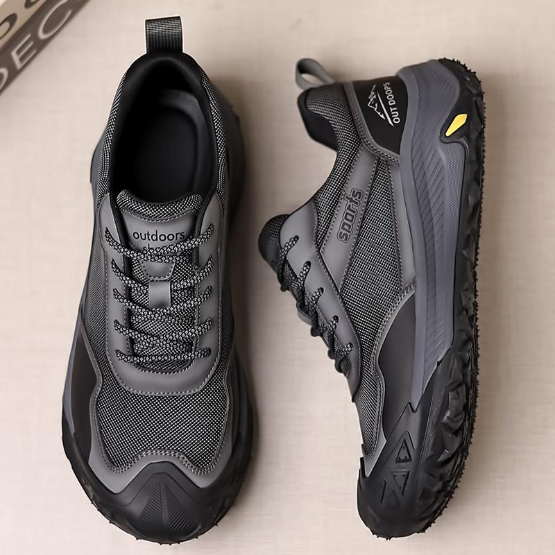 Men's Breathable Casual Sports Mesh Shoes Non-Slip Wear-Resistant Lightweight Outdoor Hiking and Mountaineering Shoes