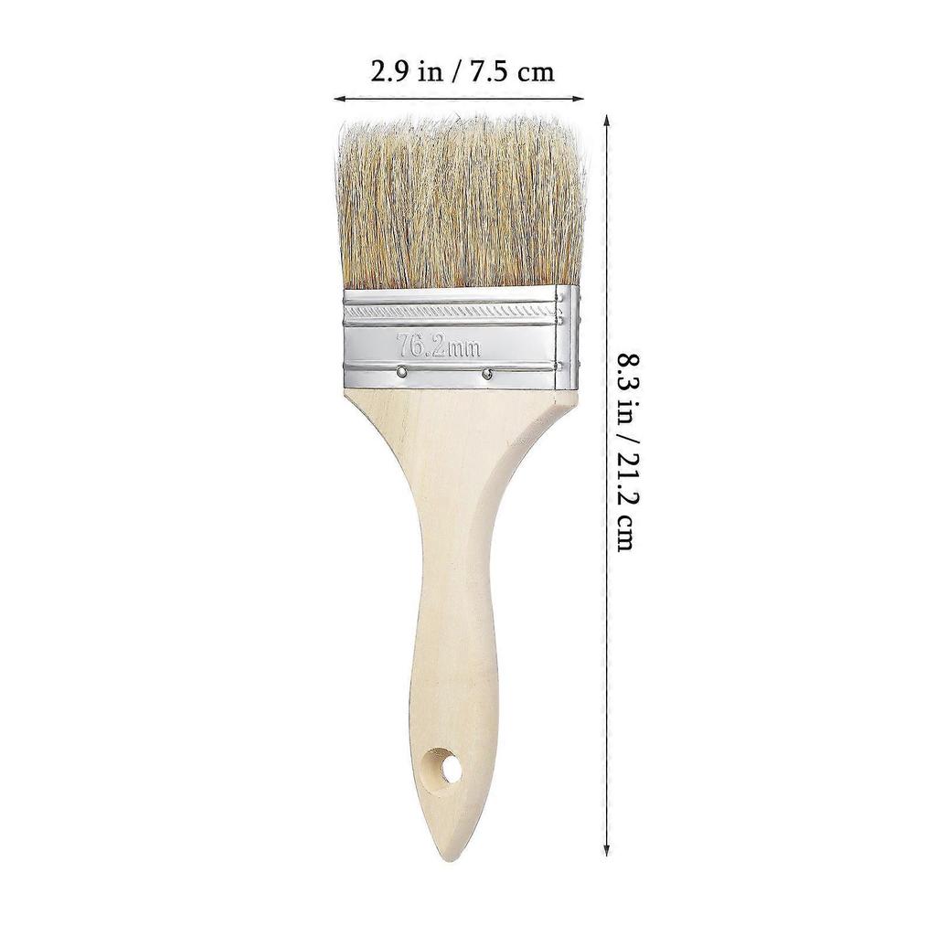10 Pcs Painting Brush Wooden Handle Brush Pastry Brush Chip Brush Barbecue Brush Basting Brush for Cooking
