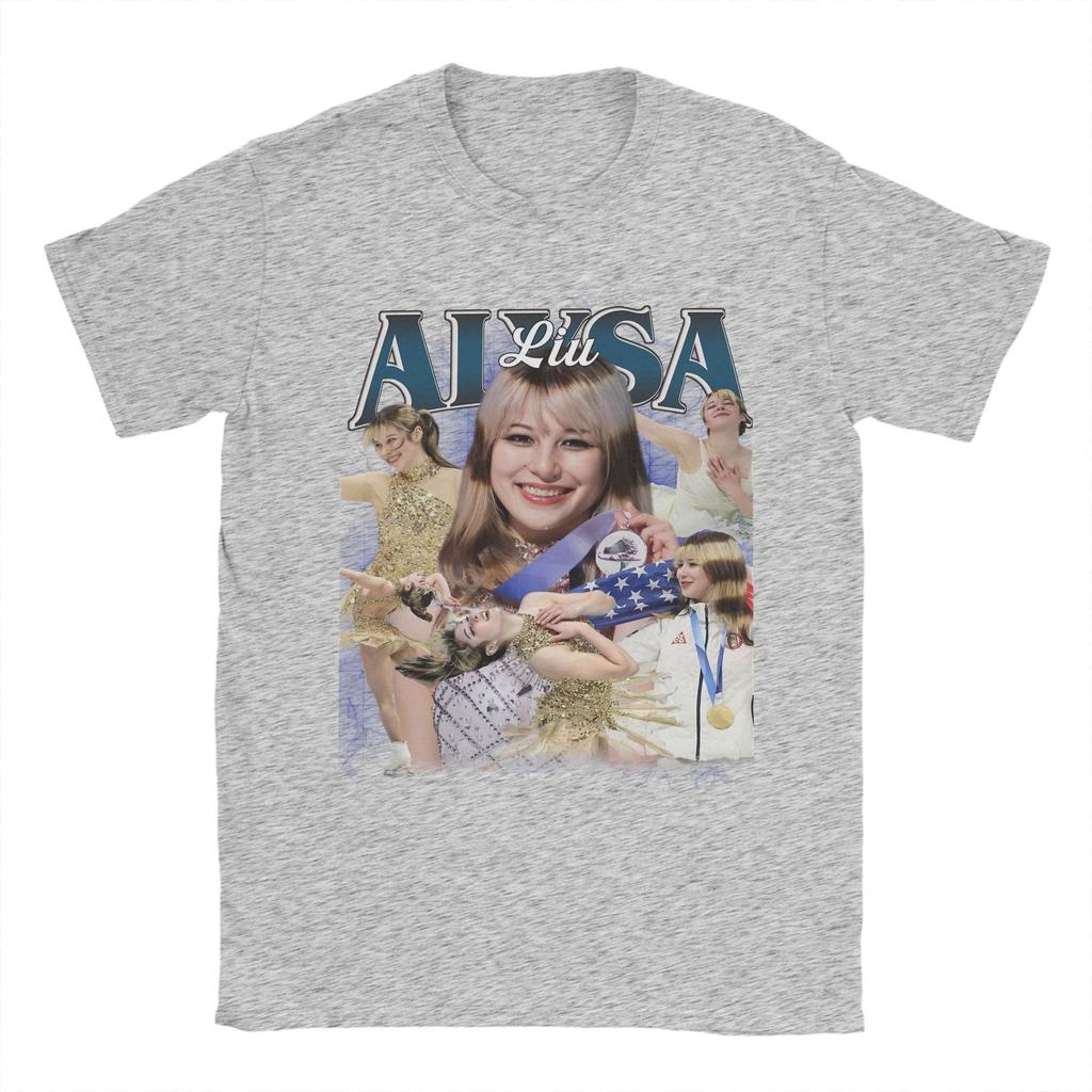 Alysa Liu Figure Ice Skating Vintage S T Shirt Unisexs Cotton Novelty TShirts Round Neck Tee Shirt Short Sleeve Tops