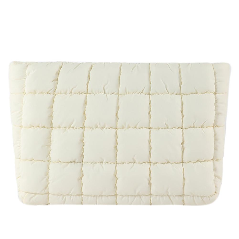 Quilted Travel Makeup Pouch Puffy Makeup Organizer Storage Bag with Zipper Cosmetic Organizer Case for Women and Girls