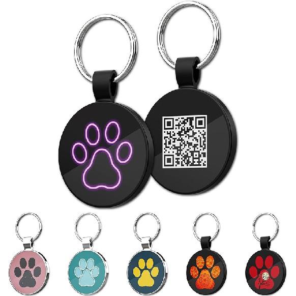 MYLUCKYTAG QR Code Pet ID | Personalized Dog & Cat Collar Tag | Online Profile with tant Scanned Location Alert Email