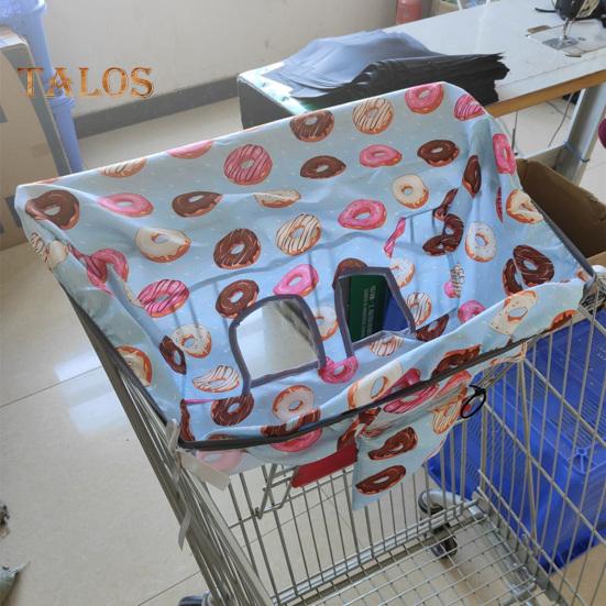 Baby Shopping Cart Cover Cartoon Print Heavy Duty Foldable Waterproof Machine Washable Kids Toddler Infant High Chair Grocery Cart Seat Cover