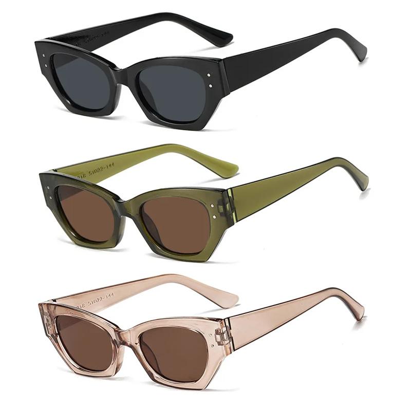 New Women Retro Cat Eye Sunglasses INS Trendy Personality Eyewear UV400 Anti Ultraviolet Fashion Shades for Outdoor Travel