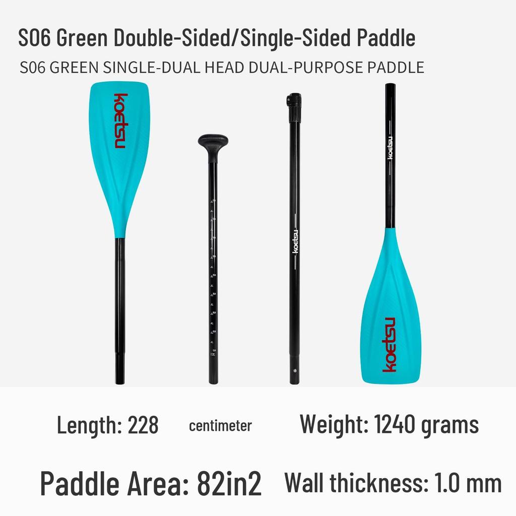 KOETSU Surf Paddleboard Dual-Use Aluminum Paddle: Single/Double Head Kayak & Paddleboard Paddle