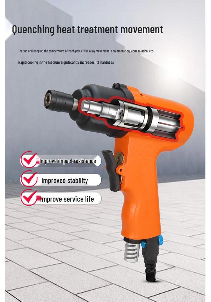 Gaobao Industrial Grade Pneumatic Screwdriver 5H/8H Gun Type Air-Powered Driver