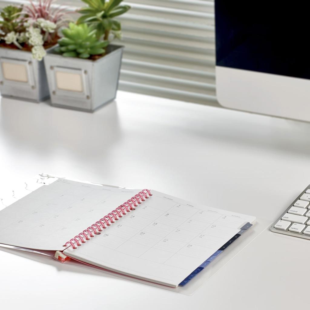 Maruman 2026 Notebook Starts January 2026 Planner, Diary, Monthly, 20-Hole, A5, Pink, FD42-26-08,