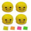 4Pcs Cartoon Egg Yolk Stress Ball Anxiety Relief Vomitive Yolk Squeeze Ball Sensory Toy Kids Teens Adults Portable Soft TPR Ball Pinch Fidget Toy