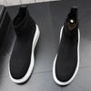 New high top net socks sneakers black  designer men's slipper luxury cartoon air cushion shoes