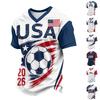 Men and Boys Soccer Fan Printed T-Shirt for Day Support