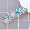 Mengpei Large Crystal Flower Hair Clip: Elegant Rhinestone Ponytail Accessory for Women.