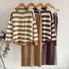Women's Fashion Suit Long-sleeved T-shirt + High-waisted Skirt Knitted Two-piece Set Autumn and Winter Clothing