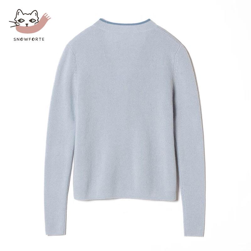 Sinuofude Women's 100% Cashmere V-Neck Zip Cardigan