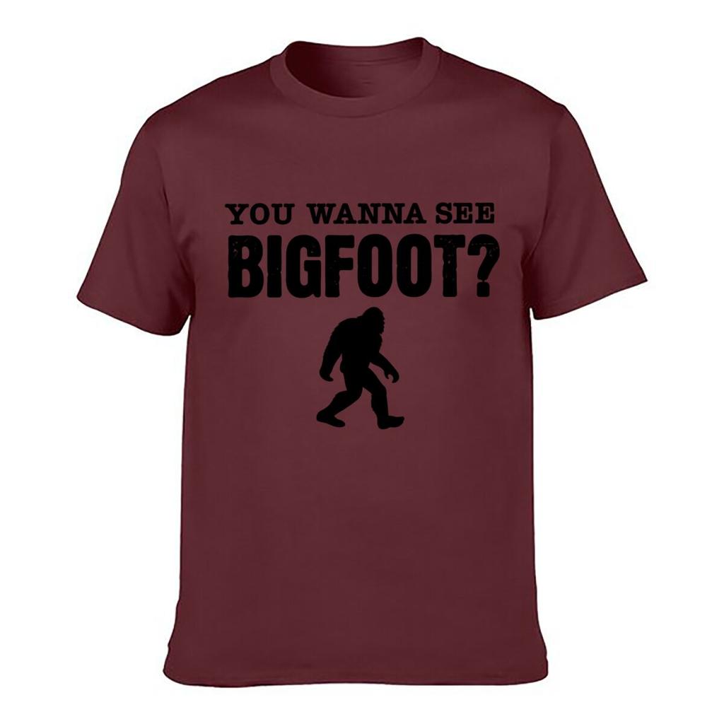 You Wanna See Bigfoot Sasquatch Silhouette Funny Question Unisex Summer TShirt Top