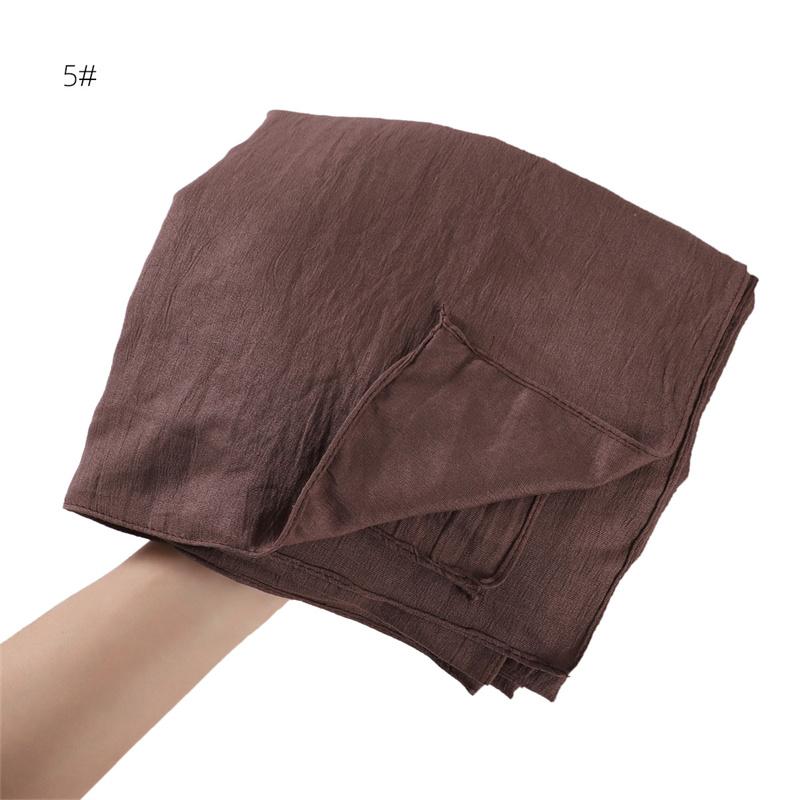 Women Big Size Plain Solid Cotton Rayon Hijab Scarf Lady High Quality Wraps and Shawls Musulman Headband Islamic Turban 180*90Cm