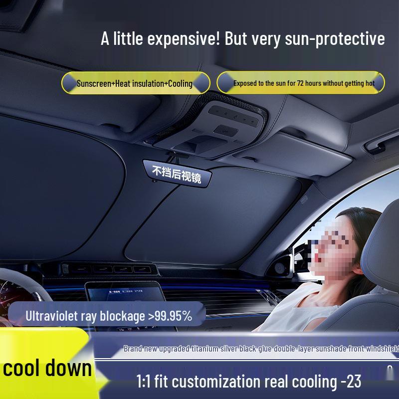 

2025 Улучшенный автомобильный солнцезащитный экран для лобового стекла Защита от солнца и теплоизоляция Комбинация зонта и шторки Honda Custom