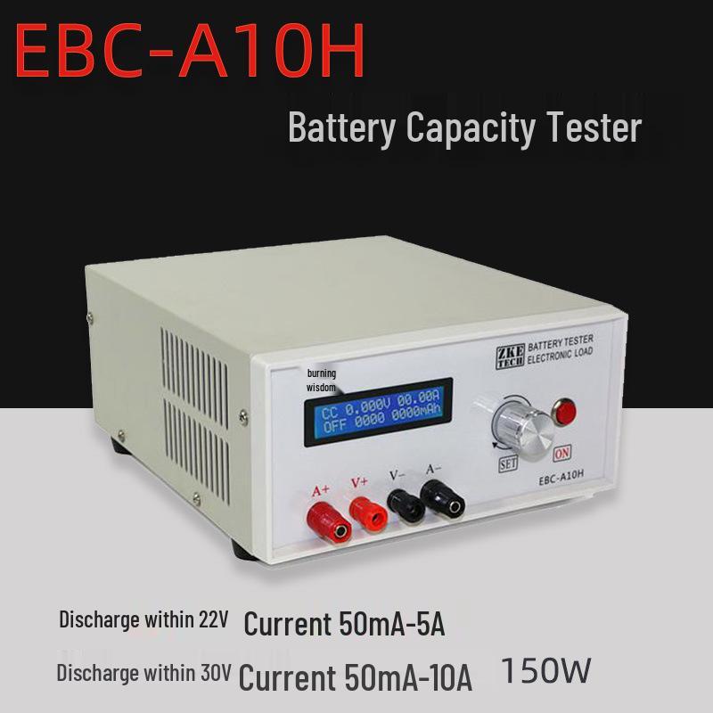 EBC-A10H Electronic Load Battery Tester: 10A Charge/Discharge, Online Recording, 0-30V.