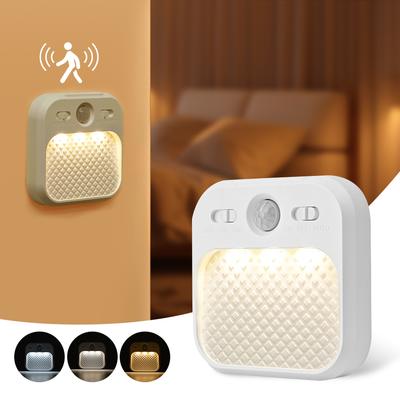 Czujnik ruchu LED Lampka nocna Bezprzewodowa lampka nocna Akumulatorowa lampa szafkowa do kuchni, szafy, schodów