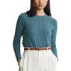Polo Ralph Lauren Ss23 Solid Color Logo Embroidered Crew Neck Sweater Women sweater Blue WMPOSWENC020113-400
