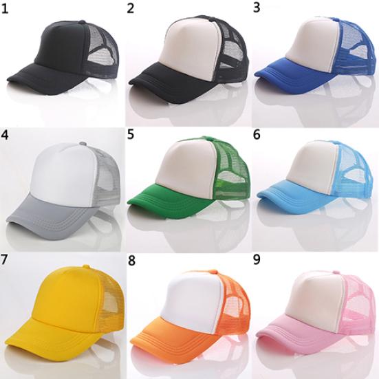 Unisex attraktiv baseballcap Trucker Mesh Blank Visir Justerbar Solhatt