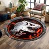 1PC Cute Capybaras Cartoon Print Round Carpet Floor Mat Suitable for Children's Bedroom Decor Living Room Round Rugs for Gifts