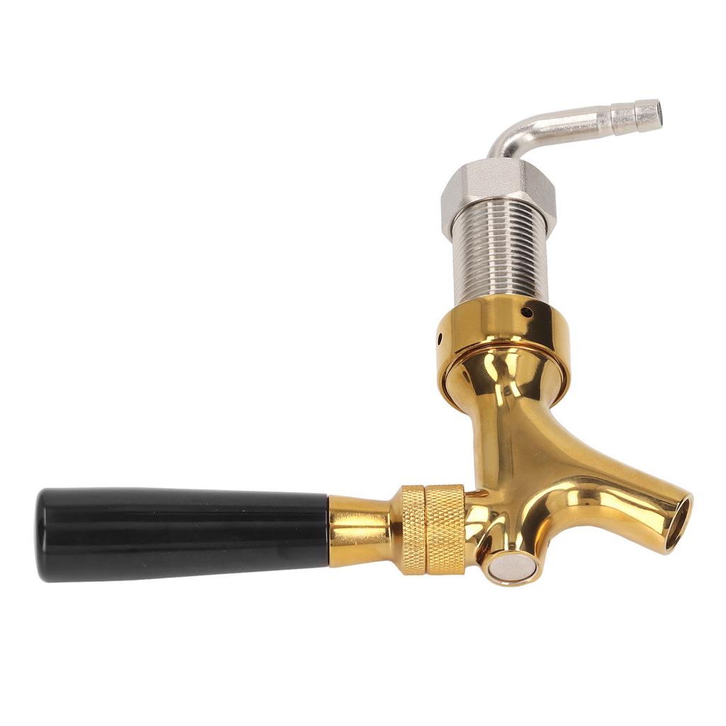 Wine Keg Tap for Kegerator Long Handle Beer Faucet Brass Stainless Steel Beer Bucket Tap