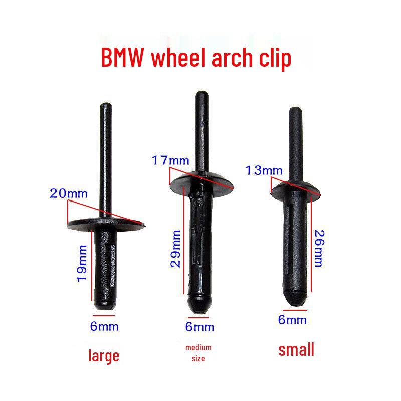 

BMW X1/X3/X5/X6 Подкрылок и Расширители арок Самофиксирующиеся Распорные Клипсы Medium - 20 pcs