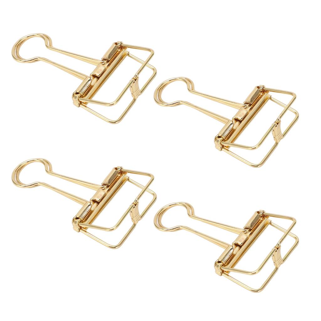 50Pcs Binder Clips 32mm Metal Strong Clamping Force Hollow Paper Binder Clips for Office School