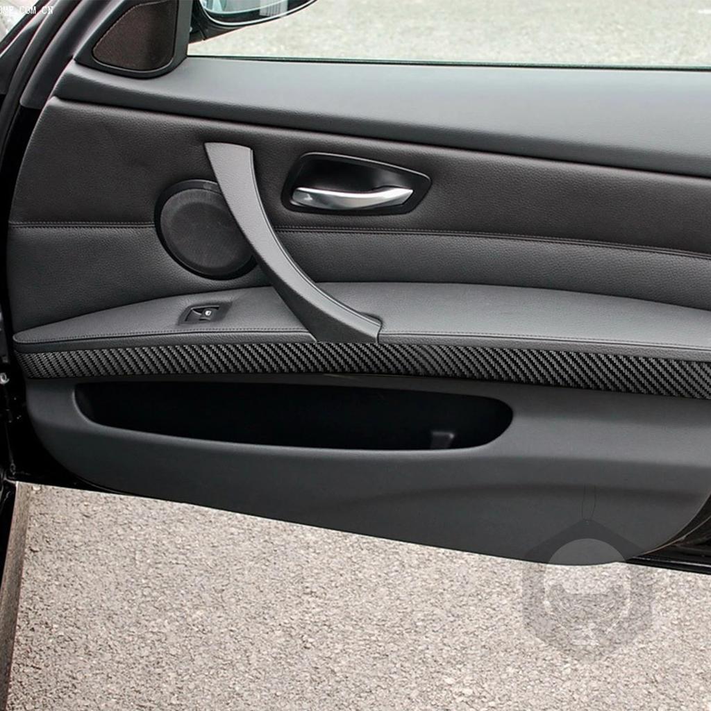 Για BMW Σειρά 3 E90 2006-2008 Πόρτα από ανθρακονήματα Εσωτερικό μπράτσο Διακοσμητικές λωρίδες Εσωτερικό αυτοκινήτου Αξεσουάρ Διακόσμηση
